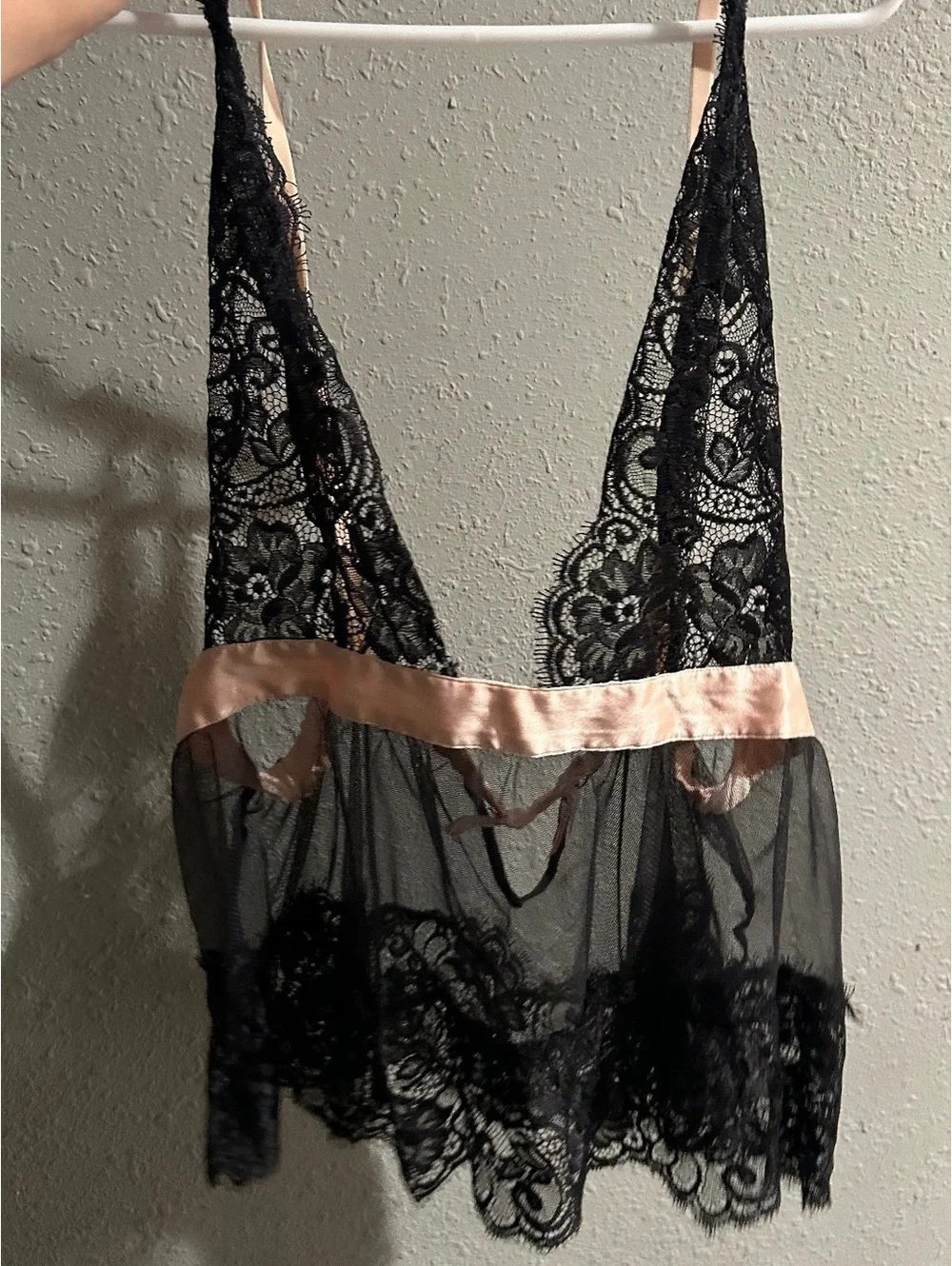 Coquette VS Lace Satin Babydoll Lingerie Top